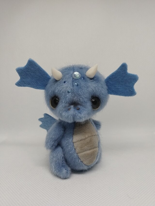 ミニチュアドール☆ぬいぐるみ☆ドラゴン☆ブルー