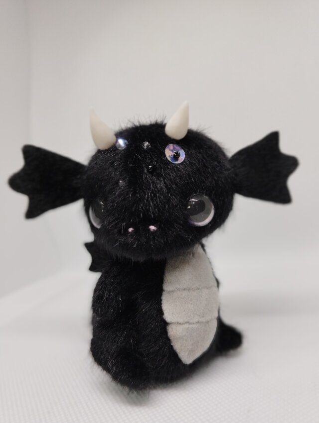 ミニチュアドール☆ぬいぐるみ☆ドラゴン☆ブラック | iichi 日々の