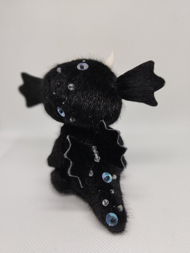 ミニチュアドール☆ぬいぐるみ☆ドラゴン☆ブラック | iichi 日々の