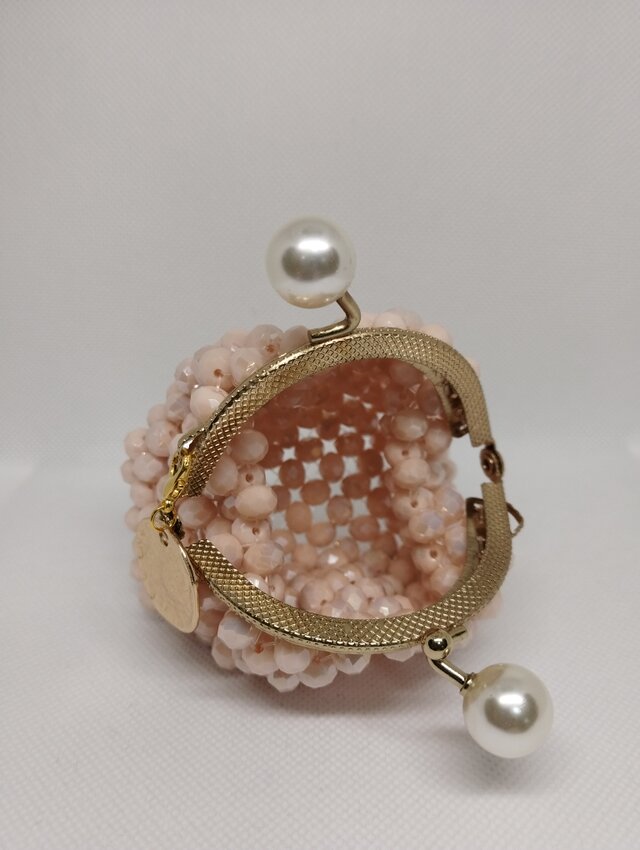 2✿ビーズがま口☆コインケース☆パールピンク | iichi 日々の暮らしを