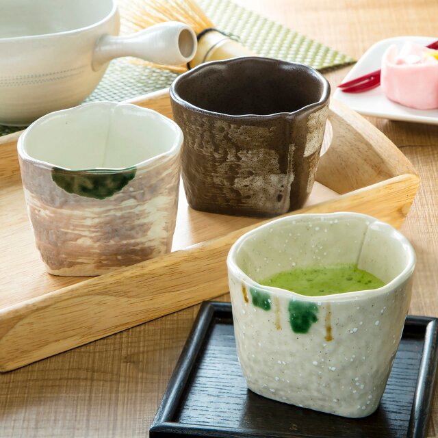 【一部予約販売中】 つつみ型小抹茶碗 日々の暮らしを iichi | 3柄組【美濃焼】 工芸品