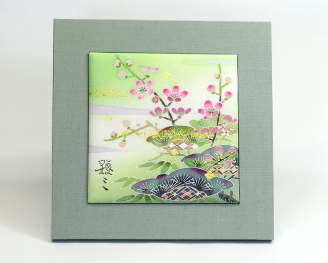 加賀友禅 染パネル【松竹梅】 | iichi 日々の暮らしを心地よくする