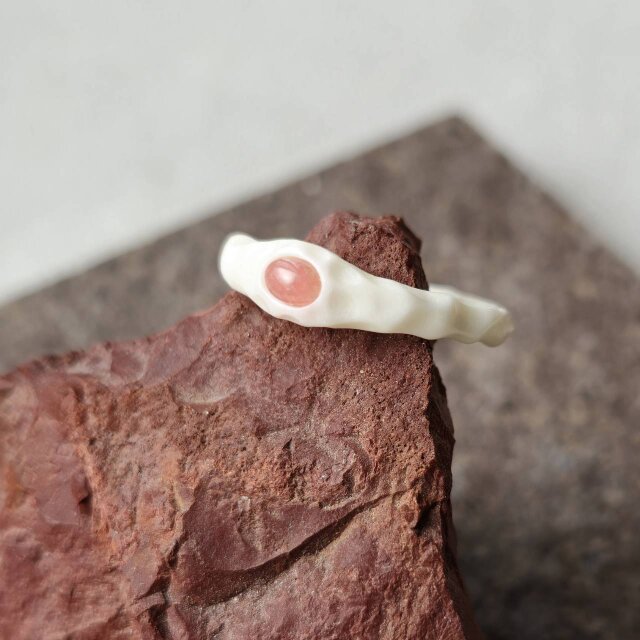 鹿の角 インカローズのリング (約)18号