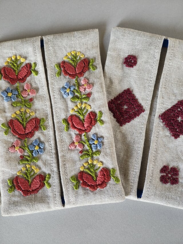 ハンガリー シオーアガールドの刺繍 ポケットティッシュケースNo.1