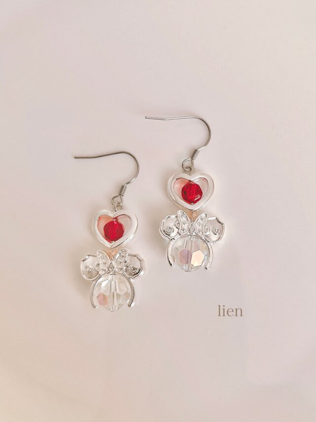 ハートカチューシャピアス&イヤリング