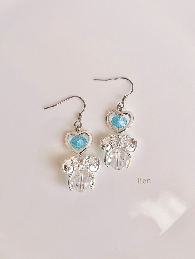 ハートカチューシャピアス&イヤリング