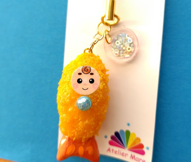 樹脂粘土】エビ太チャーム | iichi 日々の暮らしを心地よくする