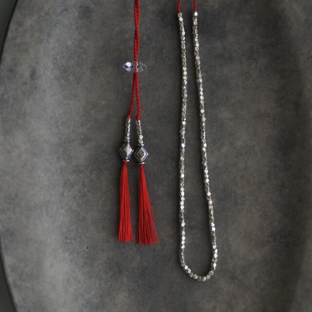 カレンシルバー　シルクコードネックレス（silver925）