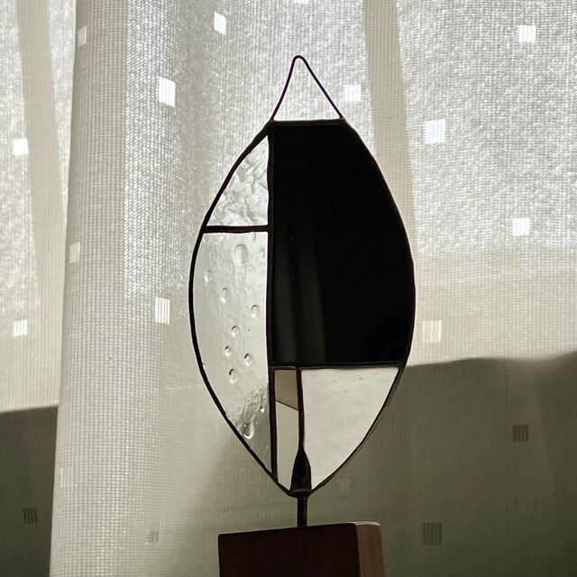 ステンドグラス　壁掛け鏡　ハンドメイド ステンドグラス 壁掛け鏡 ハンドメイド 簡単☆壁掛けステンド