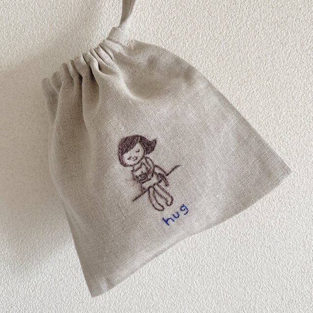 おさんぽ巾着　hug