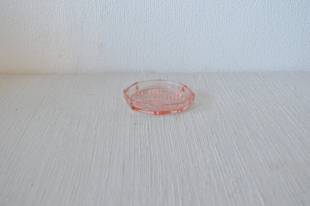 昭和レトロガラス 5個セットピンクの八角コースター | iichi 日々の