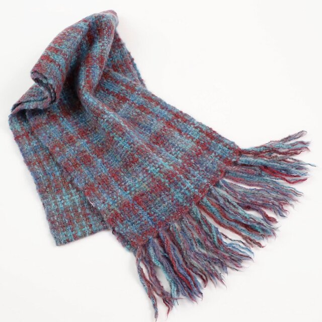 段染めマフラー(ブルー系）