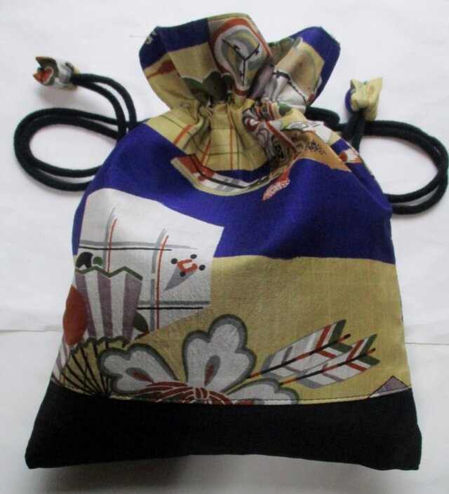 ８１２７　男の子のお宮参り着で作った巾着袋　#送料無料　