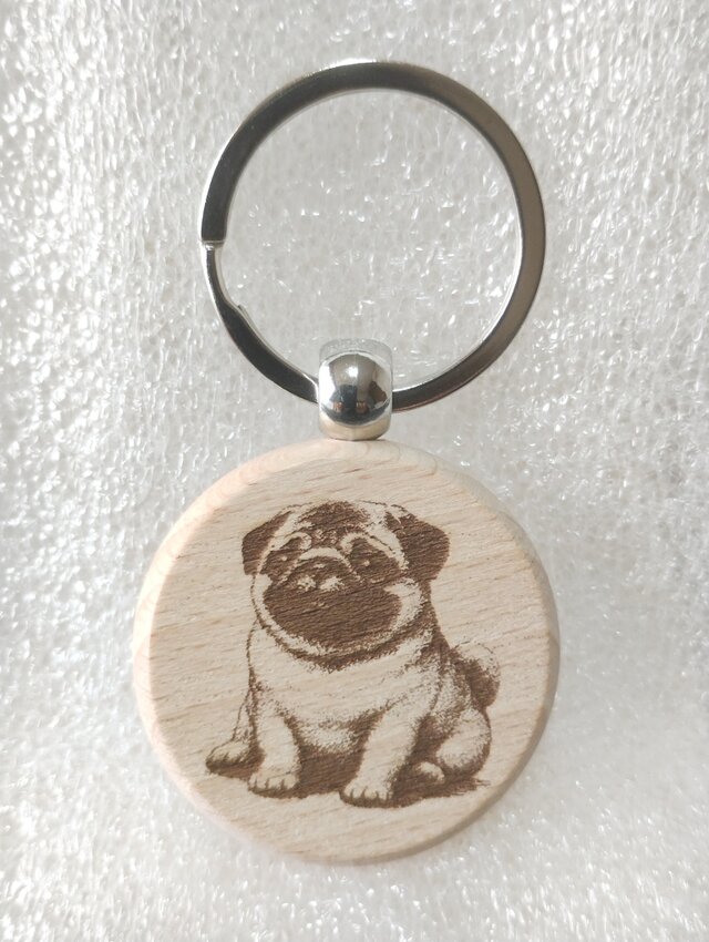キーホルダー　パグ