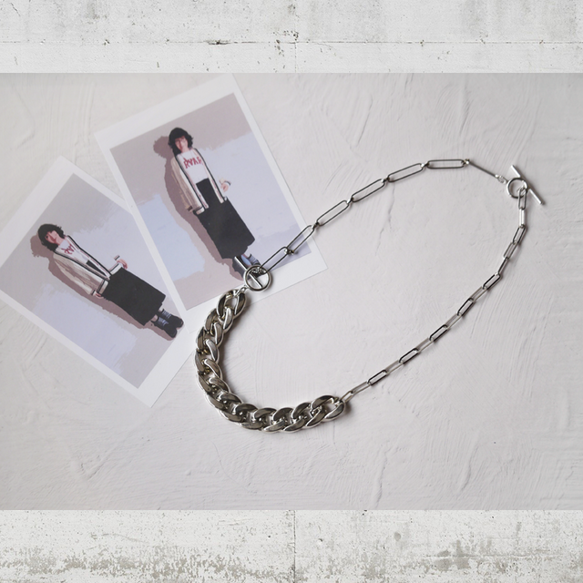 必要だから作っちゃいました-軽くて映えるモードなシルバーチェーンネックレス-　