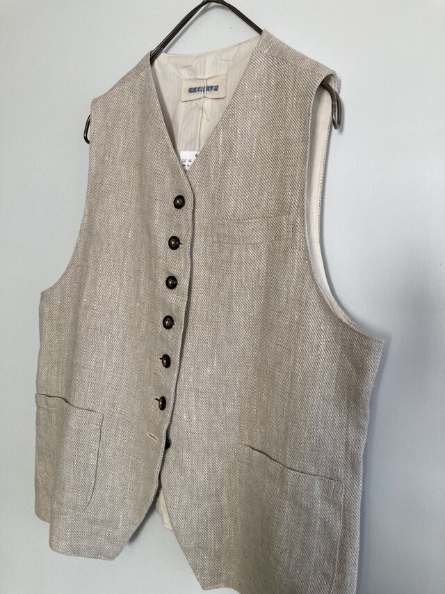 ベスト（綾織リネン）