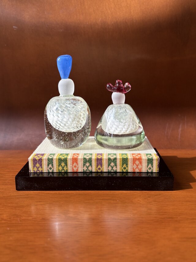 ガラスのお雛様　白珠(桃の節句)　雛人形おひなさま⑴