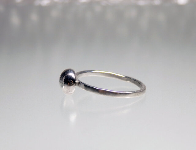 彫金シルバーナゲットリング 11号 | iichi 日々の暮らしを心地よく