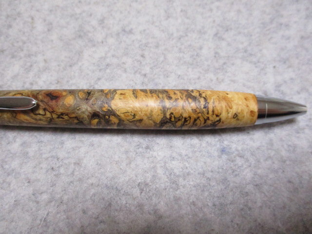 本花梨瘤 トリコロール キヌカオイル仕上げ 木軸ボールペン(シャープ