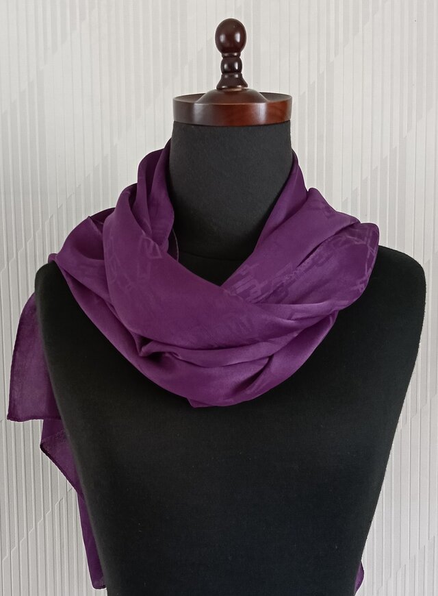 草木染 紫根染 シルク ロング ストール 倭 | iichi 日々の暮らし