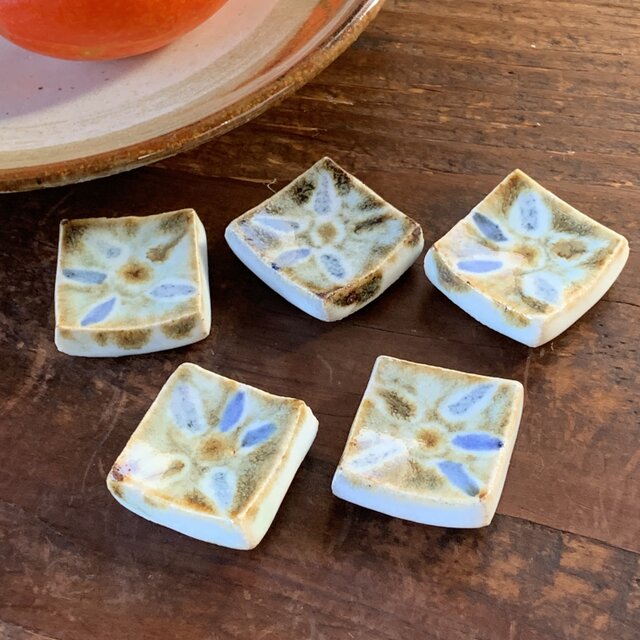 秋三彩箸置 5個セット | iichi 日々の暮らしを心地よくする