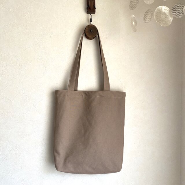 シンプルトートバッグ/11号帆布/ベージュ