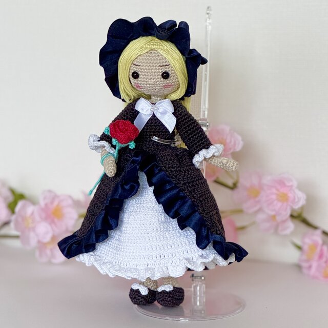 着せ替えできる　あみぐるみお人形　女の子 大きな女の子（あみぐるみ着せ替え人形） - AMIGURUMIMAY'S