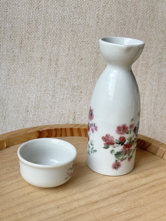 水性ローズ バラ 徳利とお猪口 酒器セット | iichi 日々の暮らしを