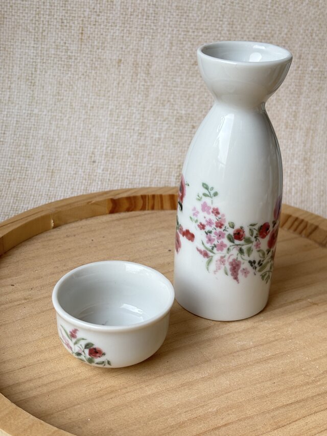 水性ローズ バラ 徳利とお猪口 酒器セット | iichi 日々の暮らしを