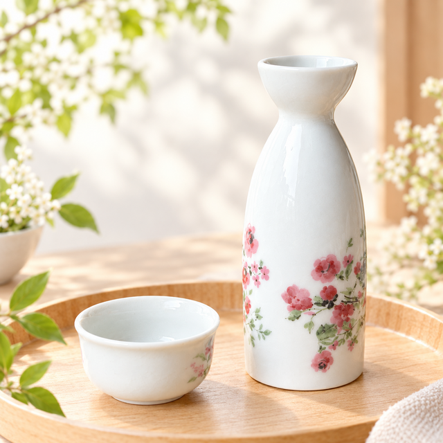 水性ローズ バラ 徳利とお猪口 酒器セット | iichi 日々の暮らしを