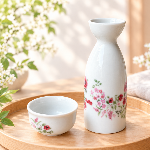 水性ローズ バラ 徳利とお猪口 酒器セット | iichi 日々の暮らしを
