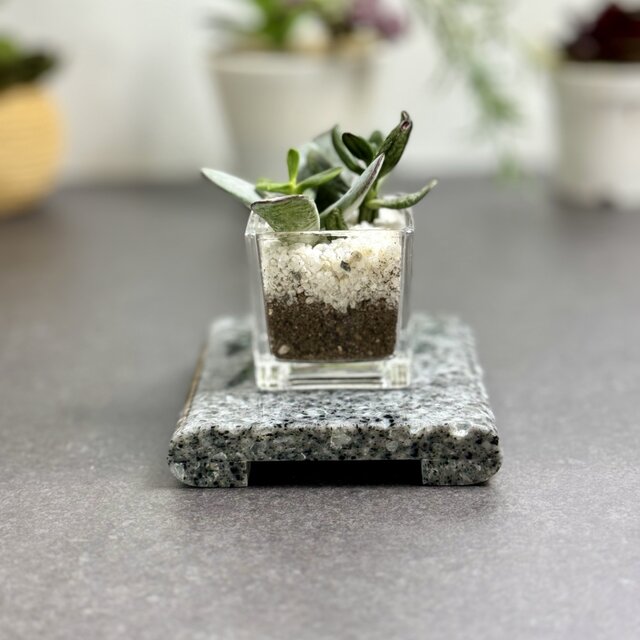 ディスプレイ台（小）ミカゲグレー　人工大理石製