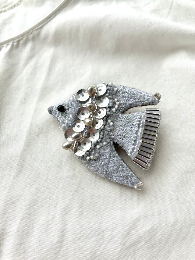 アンティーク 手描き 風景画 SILVER製 ブローチ Antique Gallery Soleil アンティークジュエリー / 風景画