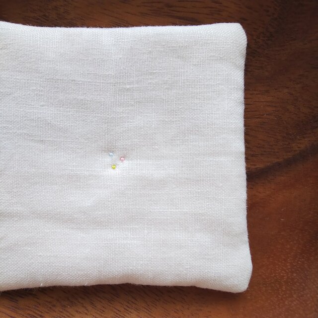 情景コースター／きなり：ドロップス(３色)／リネン