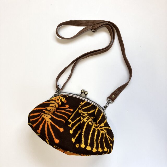 2wayがま口ショルダーバッグ　ヴィンテージ　植物