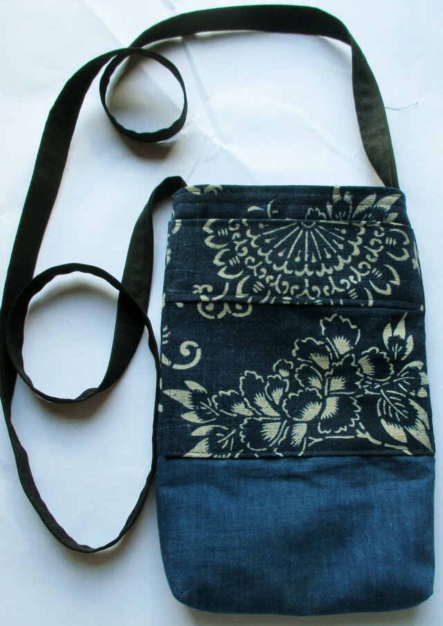 ８１３６　型染めで作ったポシェット　#送料無料のコピー