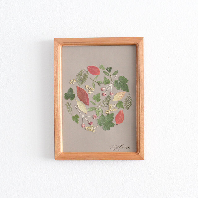Pressed flower フレーム〜押し花アート〜A5 Cherry　Autumn