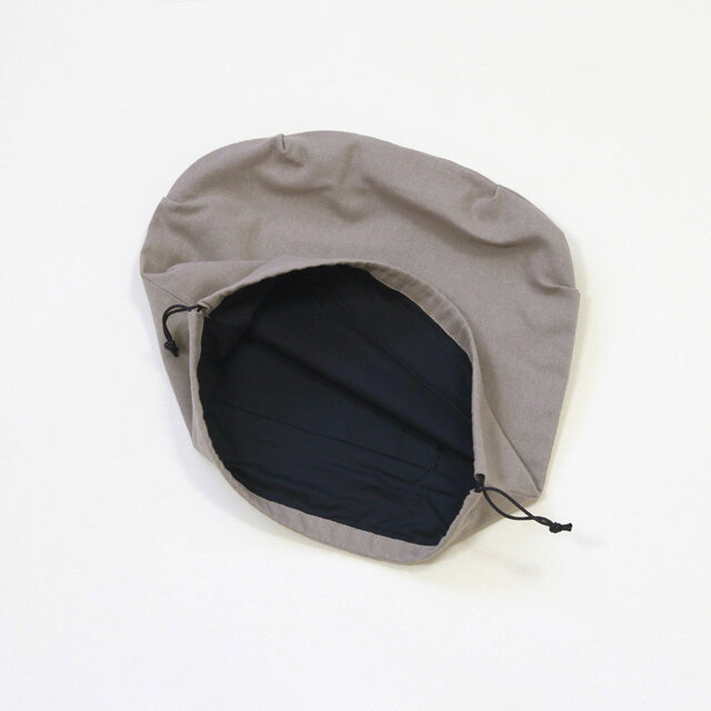 バスケット用インナーバッグ コットンリネン（グレージュ）巾着袋 内袋