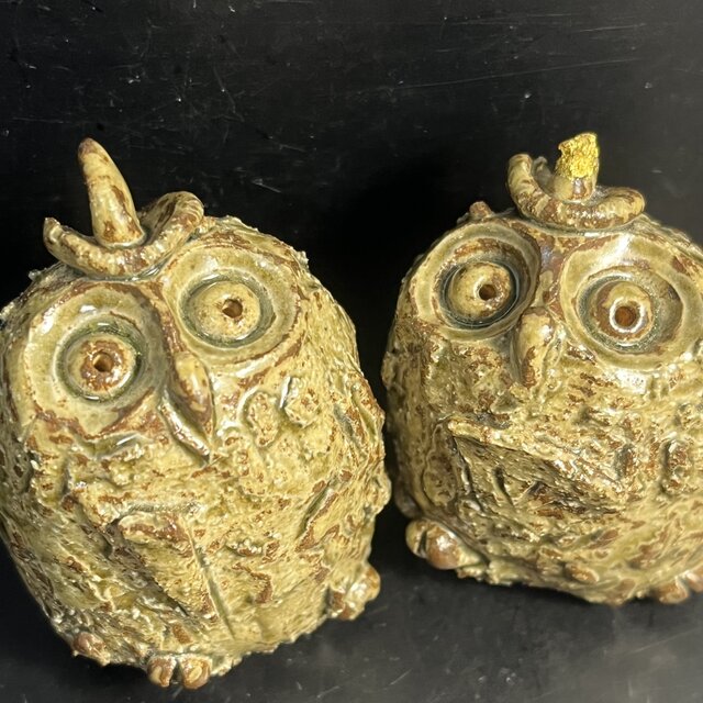 梟雛　No.35 灰釉　mini