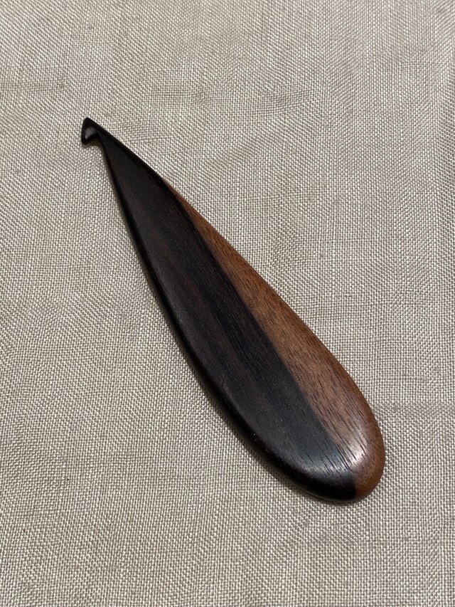 ボスニアンクロッシェ針　ツートンカラー　コクタン材