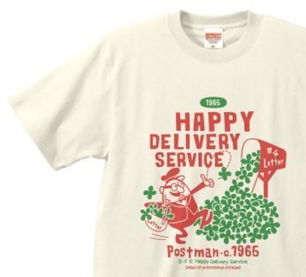 クローバー&ポストマン 片面B柄 S~XL Tシャツ【受注生産品】【受注生産品】の画像1枚目