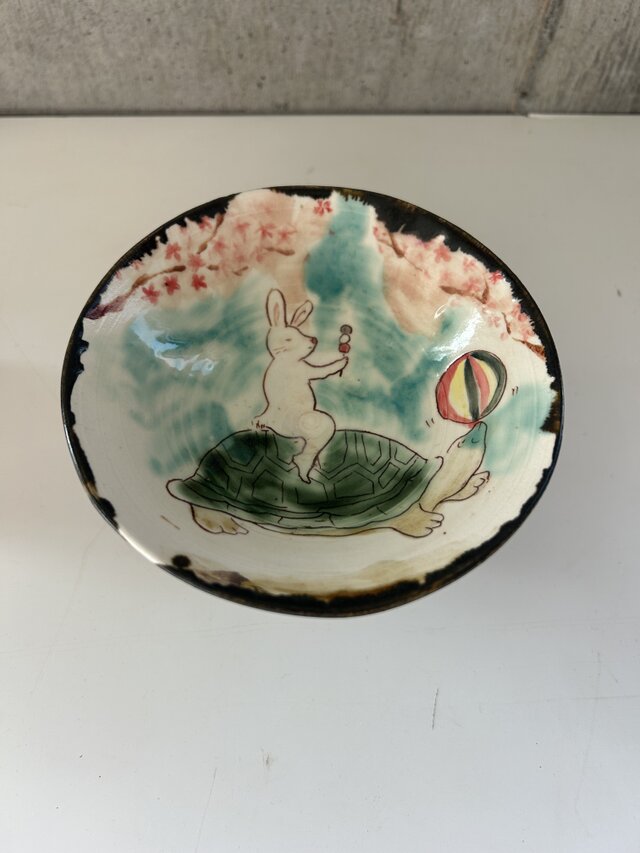 喫茶ベレー　かき氷カップ　ウサギ亀