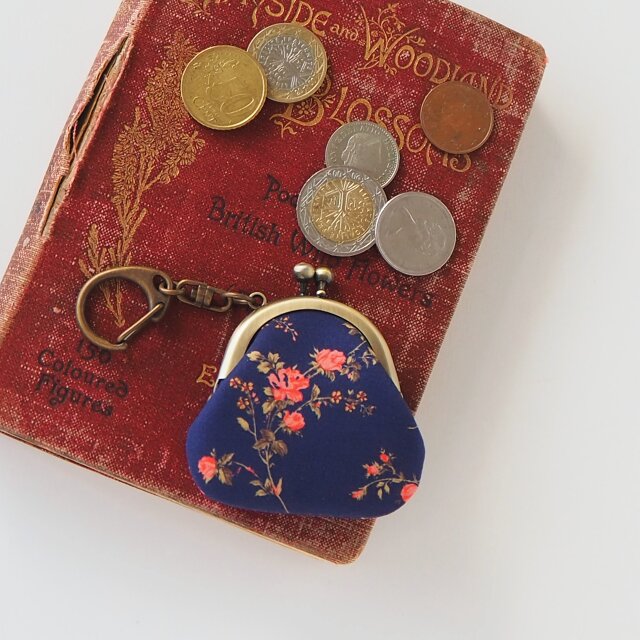 リバティ ハンドメイド がま口キーホルダー リバティ ハンドメイドがま口キーホルダー536