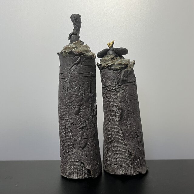 雛　No.54  焼締&灰志野釉　中