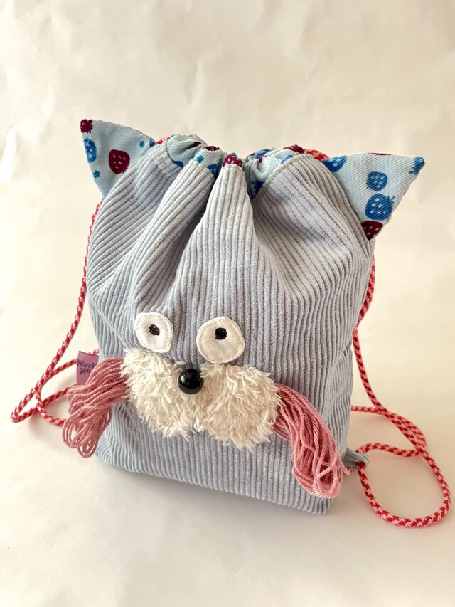 ねこちゃんお顔のナップザック