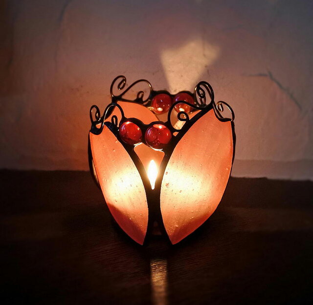 桜のステンドグラス キャンドル ホルダー | iichi 日々の暮らしを