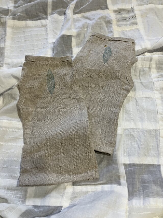 リネンの日除け手袋　Lプラス