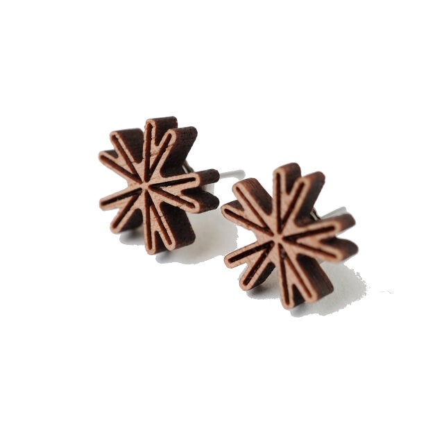 【木ｔｃｈ】クルミの木・ピアス（ミニ）ブレッシングスター