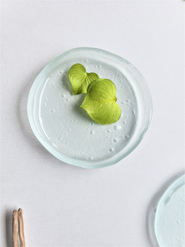 ガラス　ラムネ丸プレート（小）　