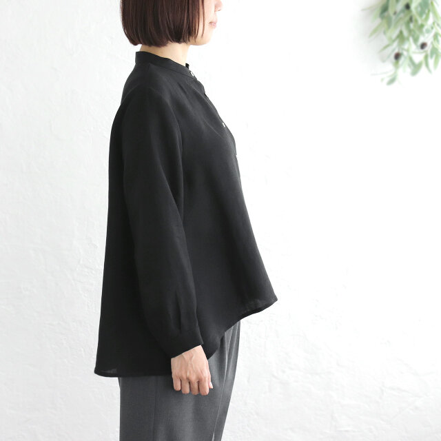 Theory リネンブラウス 黒 Theory 19SS リネンブラウス ブラック